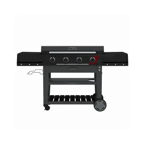Charbroil 36 In. Performance Series Deluxe Propane Gas Griddle with Cart 4 Burner Flat Top Grill, Black Charbroil 36 In. Performance Series Deluxe Propane Gas Griddle with Cart 4 Burner Flat Top Grill, Black