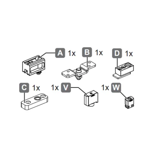 Folding Wall Fitting, Slido W-Fold32 100T, set Set for access doors Corner suspension, Center suspension With pivot bearing at top and bottom Running track: Aluminum Guide track: Aluminum Running gear: Steel Roller: Plastic, Silver colored, anodized Folding Wall Fitting, Slido W-Fold32 100T, set Set for access doors Corner suspension, Center suspension With pivot bearing at top and bottom Running track: Aluminum Guide track: Aluminum Running gear: Steel Roller: Plastic, Silver colored, anodized