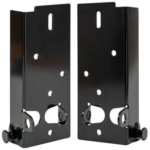 Garage Door Bottom Brackets, Black, Right And Left Garage Door Bottom Brackets, Black, Right And Left