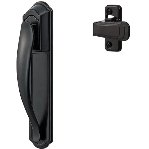 DX Pull Handle Latch Set With Back Plate, Black DX Pull Handle Latch Set With Back Plate, Black
