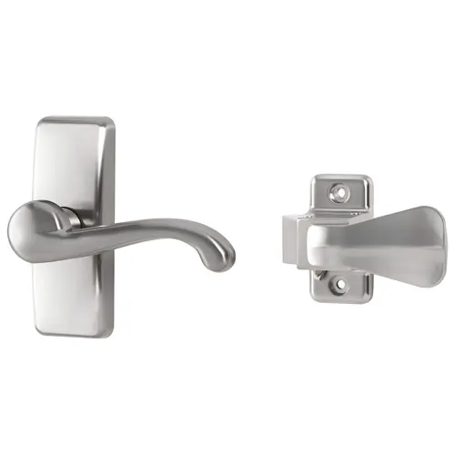 GL Lever Set With Locking Inside Latch, Satin Nickel