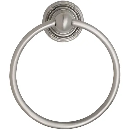 Ribbon & Reed Brass Towel Ring, Satin Nickel Finish Ribbon & Reed Brass Towel Ring, Satin Nickel Finish