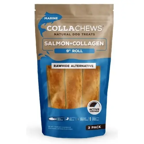 Salmon + Collagen 9" Rolls pack of 3 Salmon + Collagen 9" Rolls pack of 3
