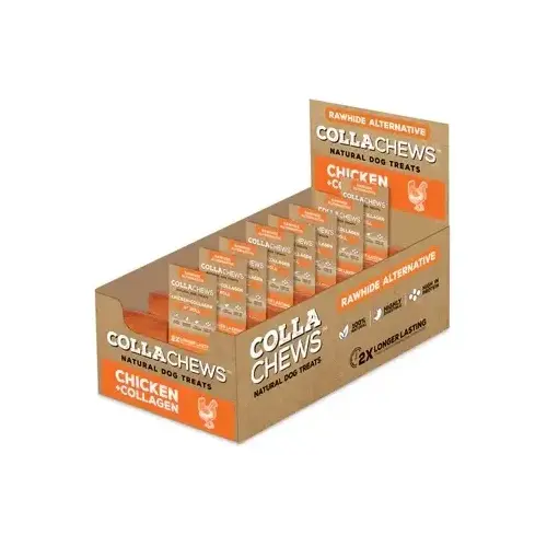 CHICKEN + COLLAGEN 6" ROLL 011-2411 DISPLAY BOX - pack of 30 CHICKEN + COLLAGEN 6" ROLL 011-2411 DISPLAY BOX - pack of 30