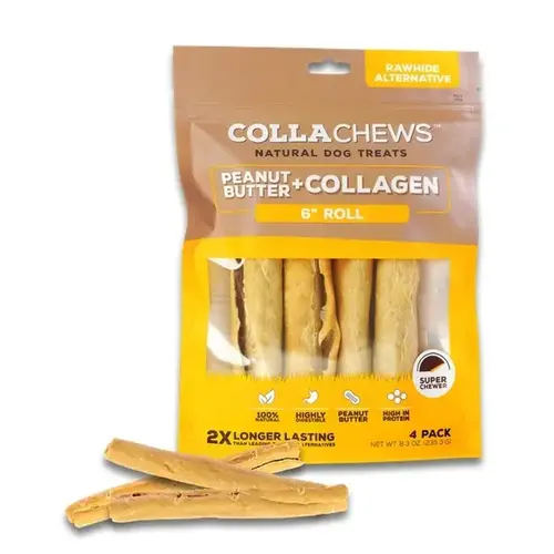 PEANUT BUTTER COLLAGEN 6" ROLL 011-1698 pack of 4