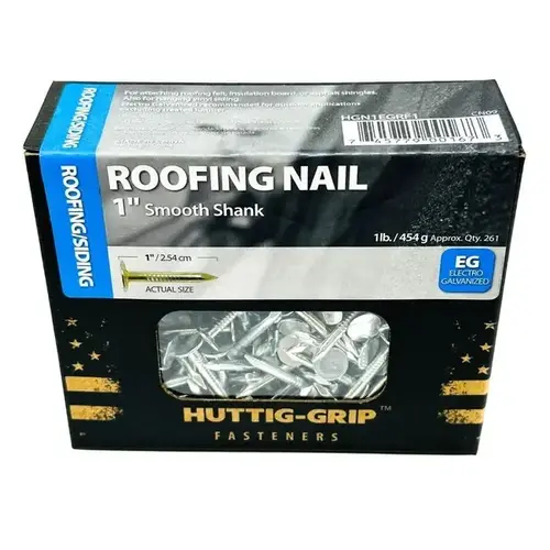 Nail - Roofing, 11-Gauge 1" - Electro-Galvanized 1-lbs