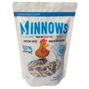 BUFFALO DMIN10 Fickle Fowl Dried Minnows - 10 oz Bag