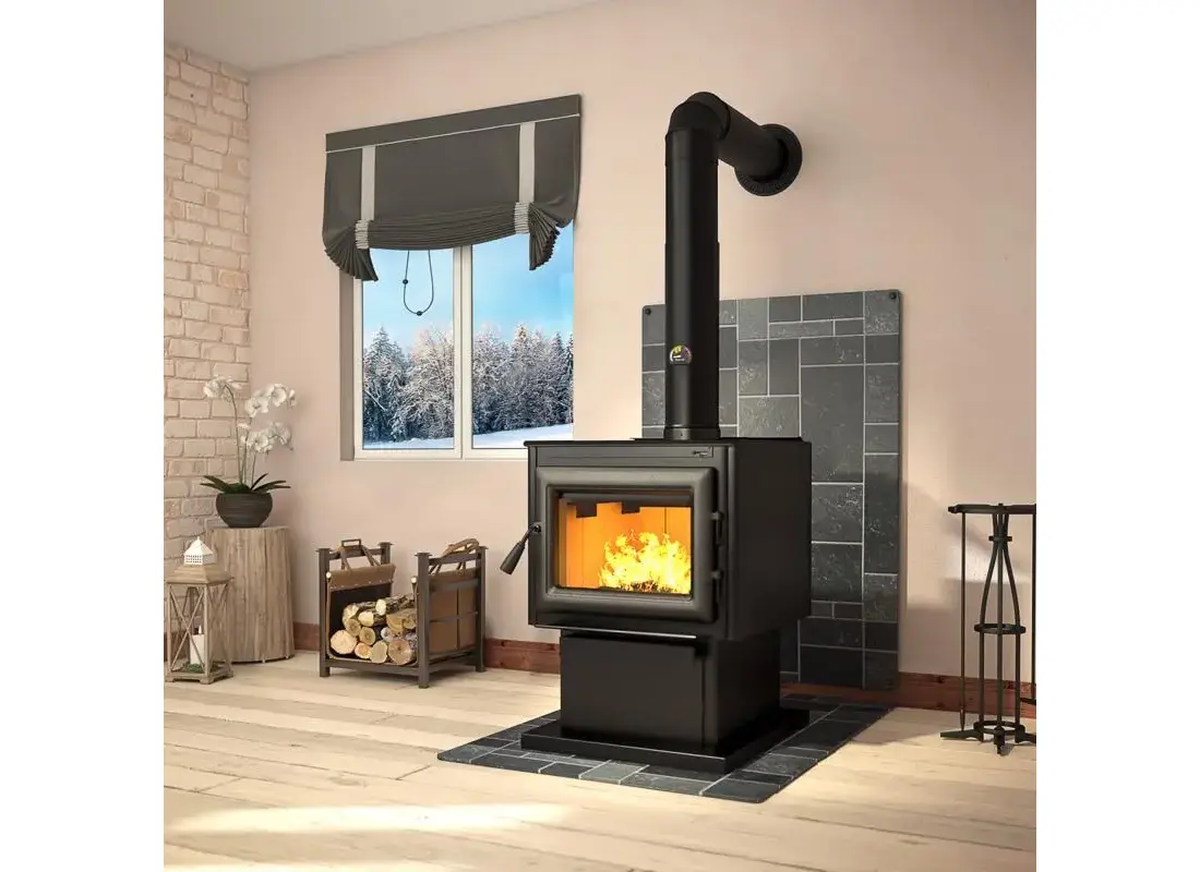 IMPERIAL BM0220 Snaplock 6 In. x 48 In. 1200 F Black Stove Pipe