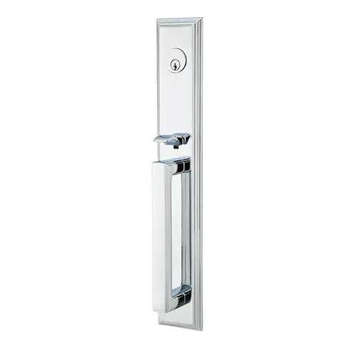 Geneva Left Hand And Dummy Melrose Mortise Handleset, Bright Chrome Finish Geneva Left Hand And Dummy Melrose Mortise Handleset, Bright Chrome Finish