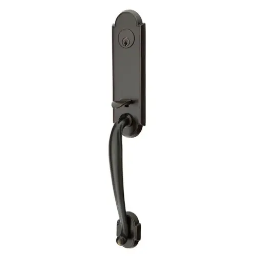 Geneva Left Hand 2-3/4" Backset with Single Cylinder Charleston Mortise Handleset with F13 Function Body Oil Rubbed Bronze Finish