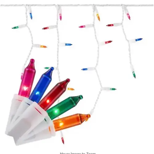 Christmas Lights LED T5 Multicolored 100 ct Icicle 4 ft. Christmas Lights LED T5 Multicolored 100 ct Icicle 4 ft.