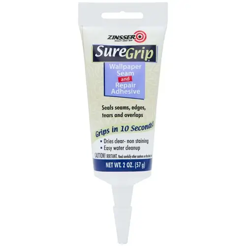 Wallpaper Adhesive SureGrip High Strength Clear 2 oz Clear Wallpaper Adhesive SureGrip High Strength Clear 2 oz Clear