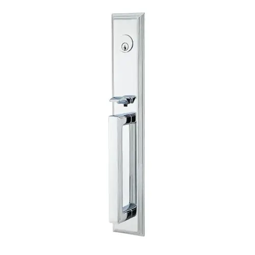 Octagon Right Hand 2-3/4" Backset with Single Cylinder Melrose Mortise Handleset with F13 Function Body Bright Chrome Finish Octagon Right Hand 2-3/4" Backset with Single Cylinder Melrose Mortise Handleset with F13 Function Body Bright Chrome Finish