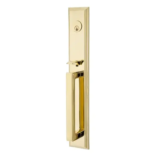 Milano Right Hand 2-3/4" Backset with Single Cylinder Melrose Mortise Handleset with F13 Function Body Lifetime Brass Finish Milano Right Hand 2-3/4" Backset with Single Cylinder Melrose Mortise Handleset with F13 Function Body Lifetime Brass Finish