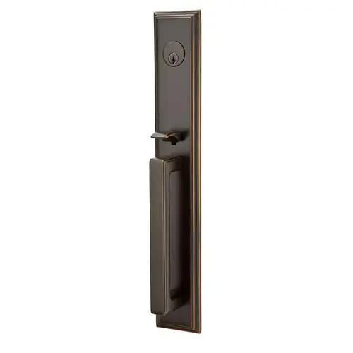 Ribbon And Reed Lever 2-3/4" Backset with Single Cylinder Melrose Mortise Handleset with F20 Function Body Oil Rubbed Bronze Finish Ribbon And Reed Lever 2-3/4" Backset with Single Cylinder Melrose Mortise Handleset with F20 Function Body Oil Rubbed Bronze Finish