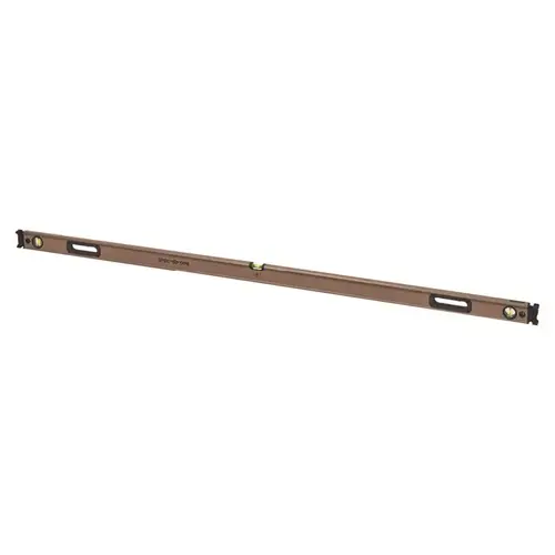 Spec Ops Box Beam Level, 72 in L, 3-Vial, Non-Magnetic, Aluminum, Black/Flat Dark Earth Brown