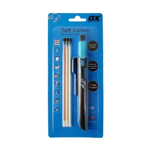 OX GROUP USA OX-P503210 Carpenter Pencil Kit Tuff Carbon 6.3" L All In One Black Black