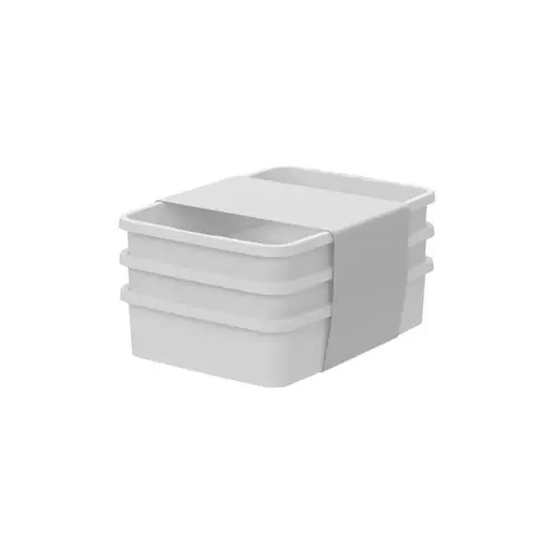 Storage Tote w/Wheels White 27.2" H X 12.5" W X 17.4" D White - pack of 2 Storage Tote w/Wheels White 27.2" H X 12.5" W X 17.4" D White - pack of 2