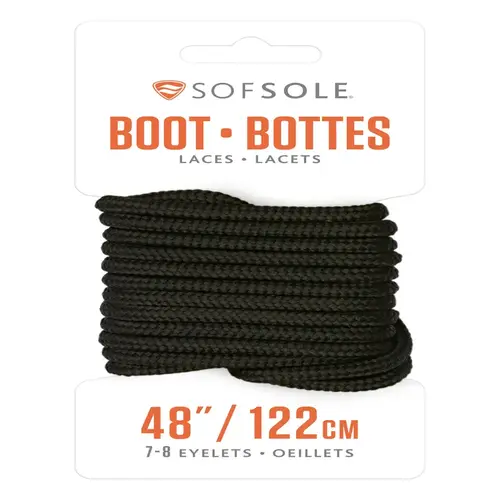 Boot Laces 48" Black Black Boot Laces 48" Black Black