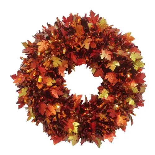 Wreath 17" Harvest Maple Leaf - pack of 6