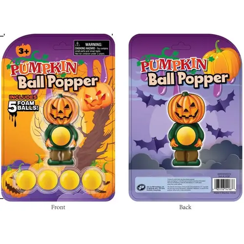 Ball Popper Toy Pumpkin 1 pc