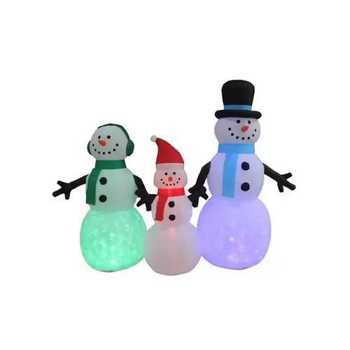 Inflatable LED Multi Snowman family 6 ft. Inflatable LED Multi Snowman family 6 ft.