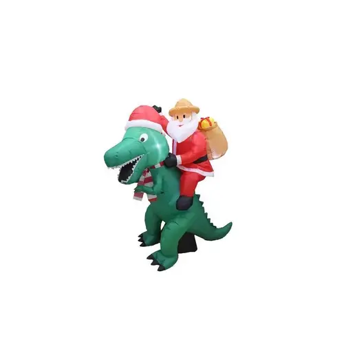 Inflatable Jurassic Santa LED Dinosaur with Santa 6 ft. Inflatable Jurassic Santa LED Dinosaur with Santa 6 ft.