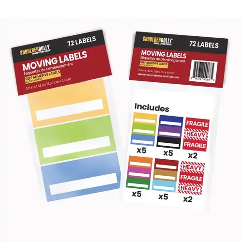 Moving Labels 3" W Green/Yellow