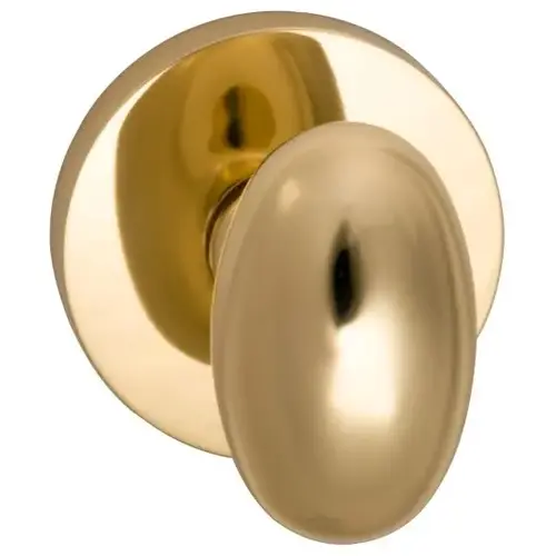 434 Knob with Modern Rose Dummy Pair Bright Brass Finish 434 Knob with Modern Rose Dummy Pair Bright Brass Finish