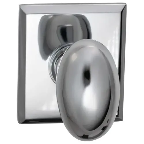 434 Knob with Rectangular Rose Single Dummy Bright Chrome Finish 434 Knob with Rectangular Rose Single Dummy Bright Chrome Finish
