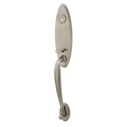 Old Town Clear 2-3/8" Or 2-3/4" Backset Single Cylinder Marietta Tubular Handleset, Antique Nickel Finish