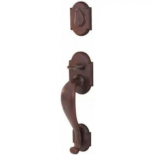 Montrose Lever Left Hand 2-3/8" Or 2-3/4" Backset Double Cylinder Denver Sandcast Tubular Handleset Medium Bronze Finish