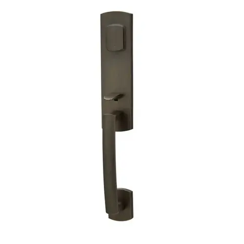 Aurora Lever Left Hand 2-3/8" Or 2-3/4" Backset Double Cylinder Logan Sandcast Tubular Handleset Medium Bronze Finish Aurora Lever Left Hand 2-3/8" Or 2-3/4" Backset Double Cylinder Logan Sandcast Tubular Handleset Medium Bronze Finish