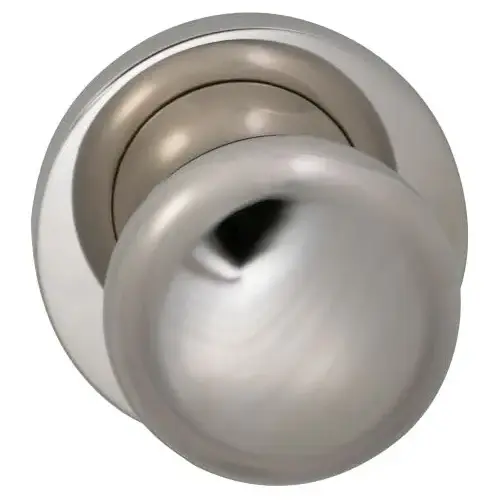 458 Knob with Modern Rose Single Dummy Knob Bright Nickel Finish 458 Knob with Modern Rose Single Dummy Knob Bright Nickel Finish