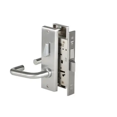 Mortise Lock 7 Pin Dormitory 03 Lever with M Escutcheon Right Hand Satin Chrome Finish Mortise Lock 7 Pin Dormitory 03 Lever with M Escutcheon Right Hand Satin Chrome Finish