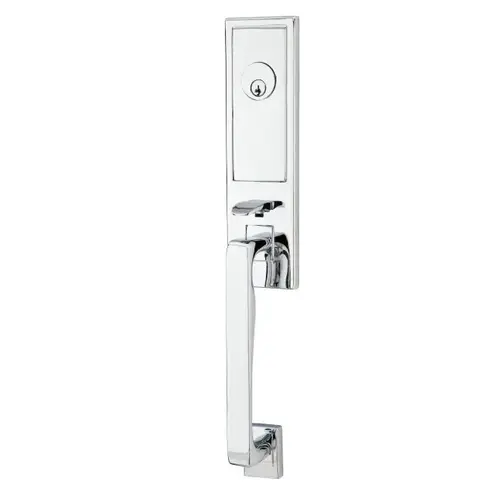 Rustic Right Hand 2-1/2" Backset with Single Cylinder Zeus Mortise Handleset with F13 Function Body Bright Chrome Finish Rustic Right Hand 2-1/2" Backset with Single Cylinder Zeus Mortise Handleset with F13 Function Body Bright Chrome Finish