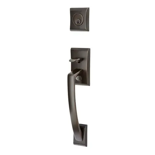 Sion Lever Left Hand 2-3/8" Or 2-3/4" Backset Single Cylinder Ares Tubular Handleset Oil Rubbed Bronze Finish