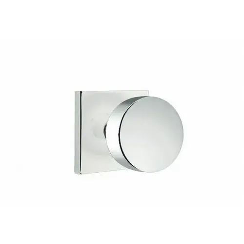 Round Knob Privacy With Square Rose Bright Chrome Finish Round Knob Privacy With Square Rose Bright Chrome Finish