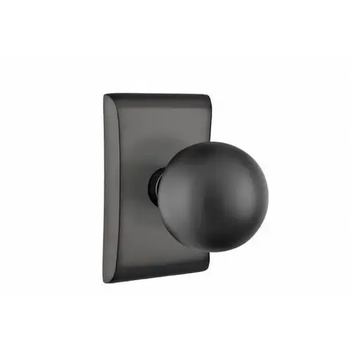 Orb Knob Passage with Neos Rose Flat Black Finish Orb Knob Passage with Neos Rose Flat Black Finish