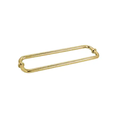 Satin Brass 12" BM Series Back-to-Back Tubular Towel Bars With Metal Washers