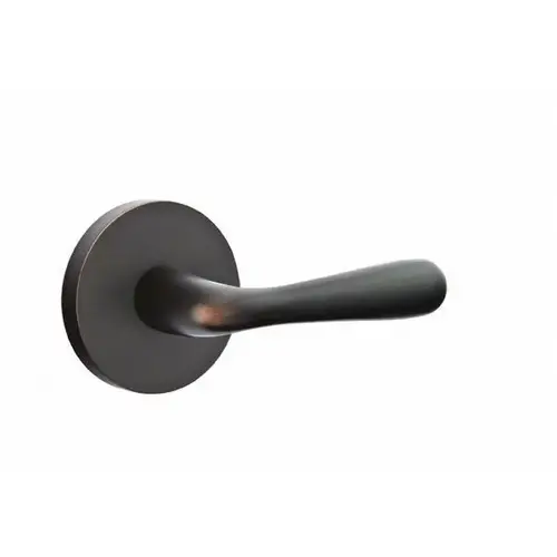 Basel Lever Left Hand Privacy With Disk Rose Oil Rubbed Bronze Finish Basel Lever Left Hand Privacy With Disk Rose Oil Rubbed Bronze Finish