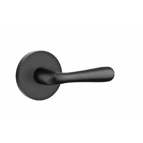 Basel Lever Left Hand Privacy With Disk Rose Flat Black Finish Basel Lever Left Hand Privacy With Disk Rose Flat Black Finish