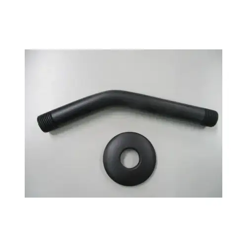 Shower Arm & Flange, Matte Black, 1/2 MIP x 8 In. Shower Arm & Flange, Matte Black, 1/2 MIP x 8 In.