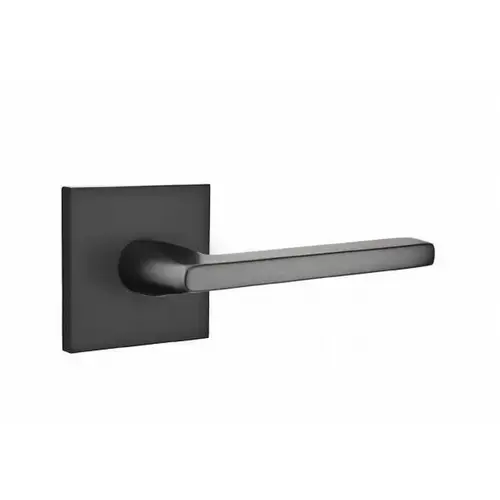 Helios Lever Right Hand Passage with Square Rose Flat Black Finish