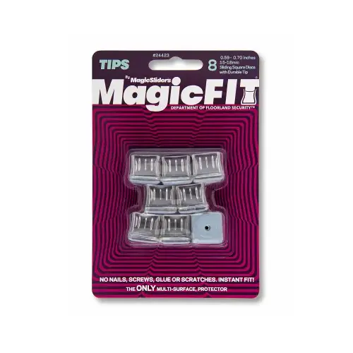 Magic Fit .59 In. - .70 In. Square Slider (8-Pack) Gray Magic Fit .59 In. - .70 In. Square Slider (8-Pack) Gray