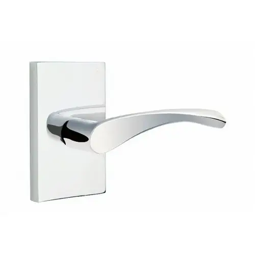 Triton Lever Right Hand Passage with Modern Rectangular Rose Bright Chrome Finish Triton Lever Right Hand Passage with Modern Rectangular Rose Bright Chrome Finish
