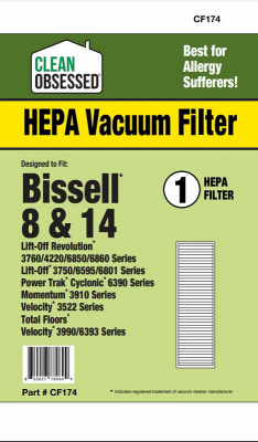 SUPPLIES ON DEMAND CF174 Bissell Vacuum Cleaner Filter, Style 8/14 HEPA, 1-Pk.