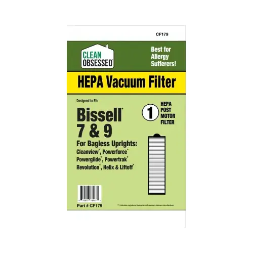 Bissell Vacuum Cleaner Filter, Style 7/9/16 HEPA, 1-Pk.