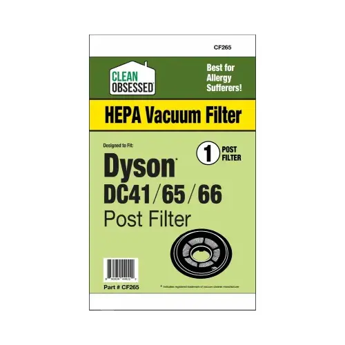 Dyson Vacuum Cleaner Filter, Style DC41/ DC65 HEPA, 1-Pk. Dyson Vacuum Cleaner Filter, Style DC41/ DC65 HEPA, 1-Pk.