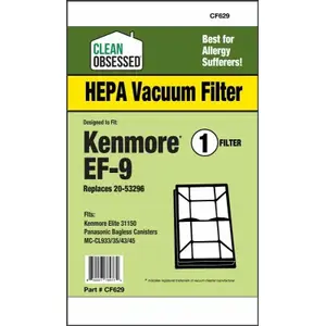 SUPPLIES ON DEMAND CF629 Kenmore Vacuum Cleaner Filter, EF-9 HEPA, 1-Pk.